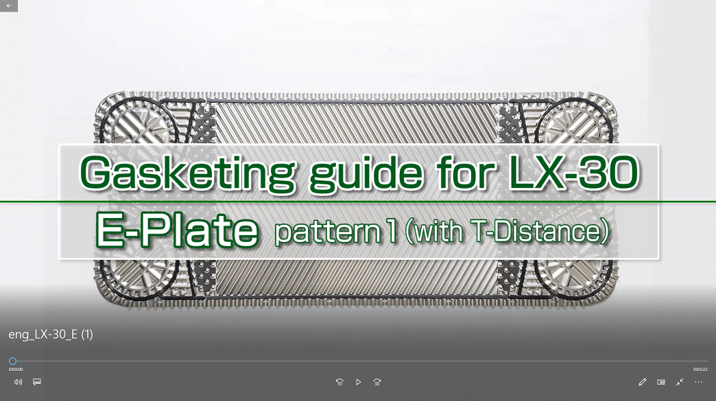 Gasketing guide for LX-30 E-Plate Gasket (No porthole)